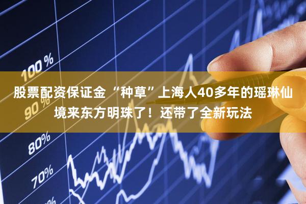 股票配资保证金 “种草”上海人40多年的瑶琳仙境来东方明珠了！还带了全新玩法